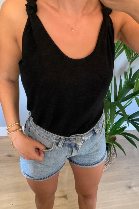 Basic top zwart hot sale