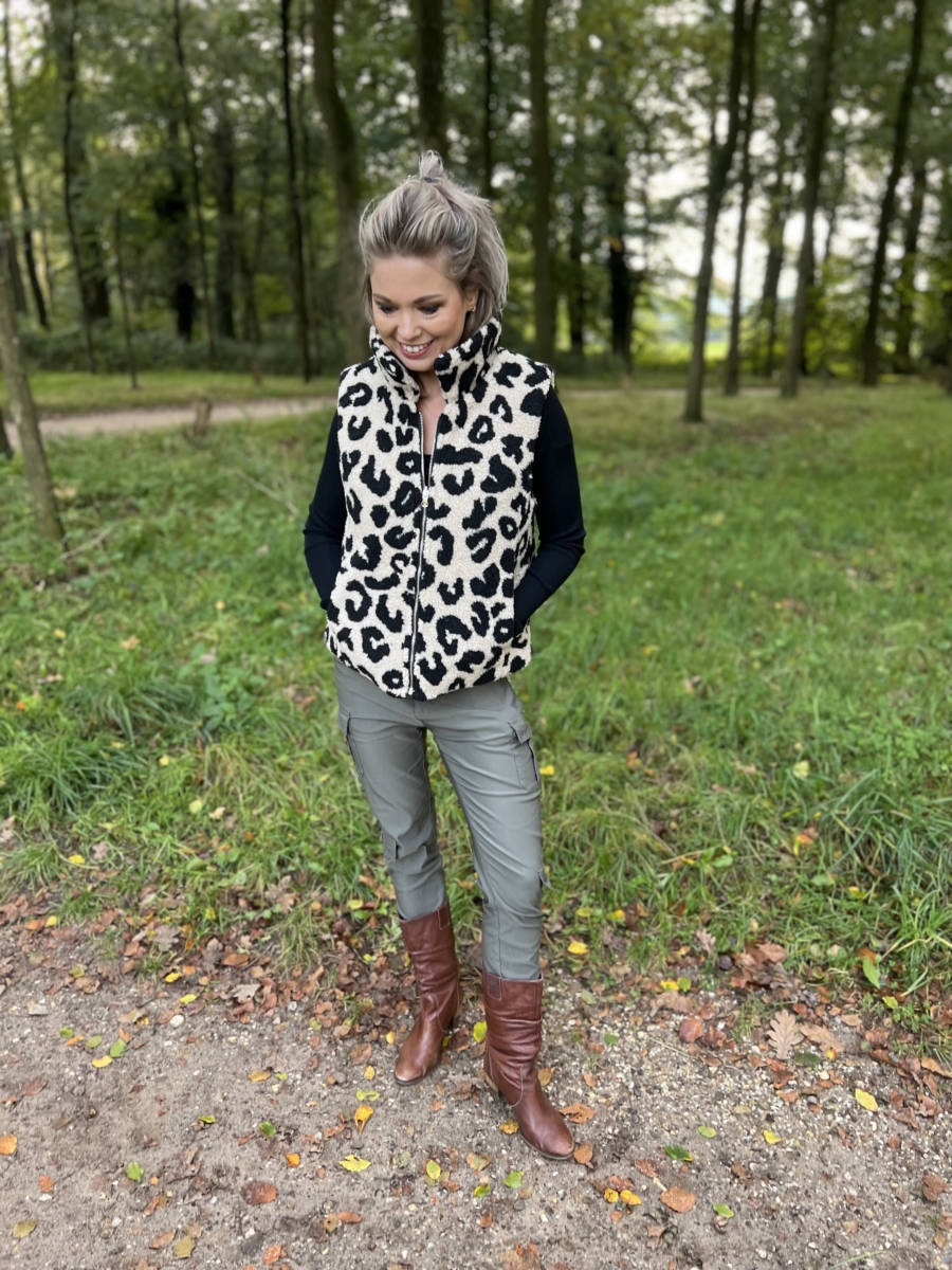 Teddy Gilet Panterprint