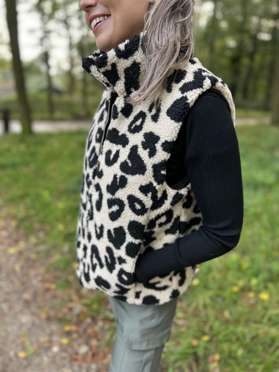 Teddy Gilet Panterprint