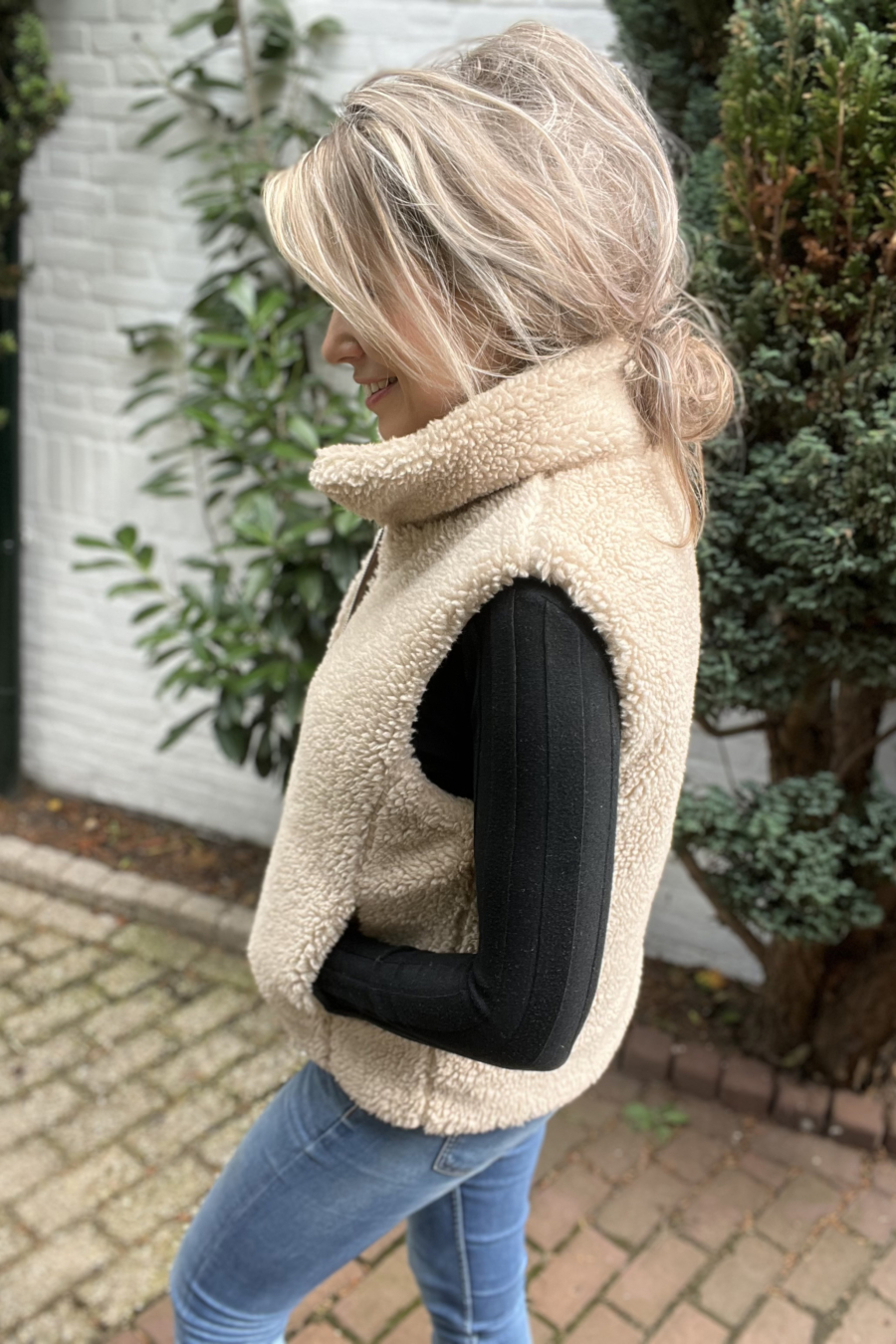 Teddy Gilet Beige